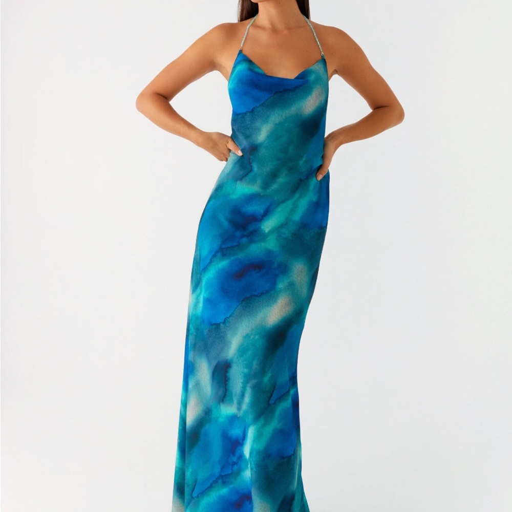 Peppermayo Blue Backless Dress